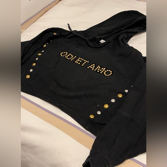 Odi Et Amo Logo Sweatshirt Cropped - Picture 6 of 6